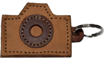 Leather Camera Keychain