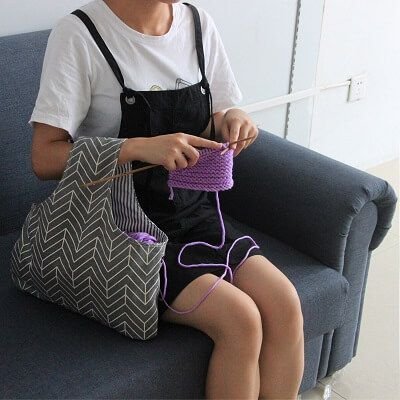 Knitting Project Wrist Bag