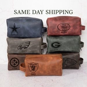 Leather Toiletry Bag Super Bowl