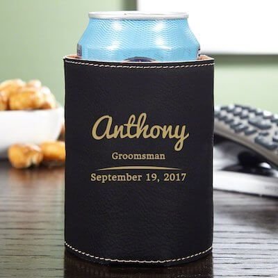 leather CAN HOLDER