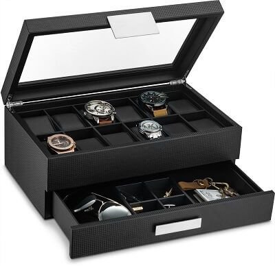 Beautiful Watch Box With Valet Drawer
