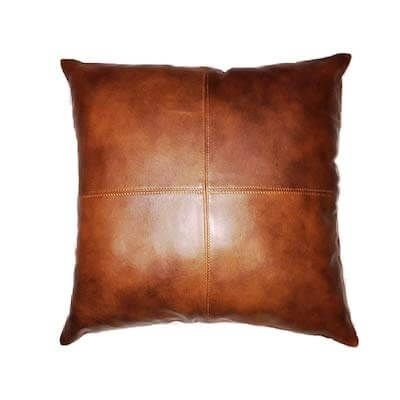 PILLOW COVER leather pieced