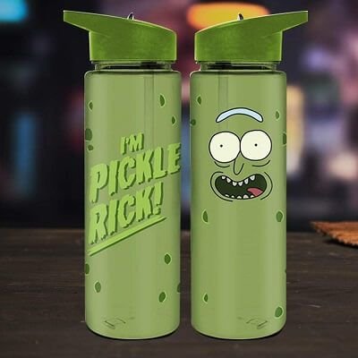 Pickle Rick Water Bottle