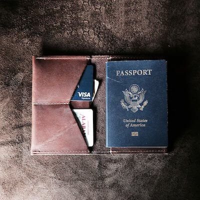 leather PASSPORT COVER