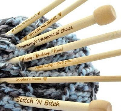 Personalized Bamboo Knitting Needles