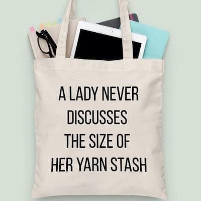 A Lady Never… Tote Bag